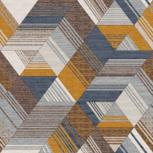 Ковролин "2511a6/91"; 500 см; горчичный;желтый;синий;серый