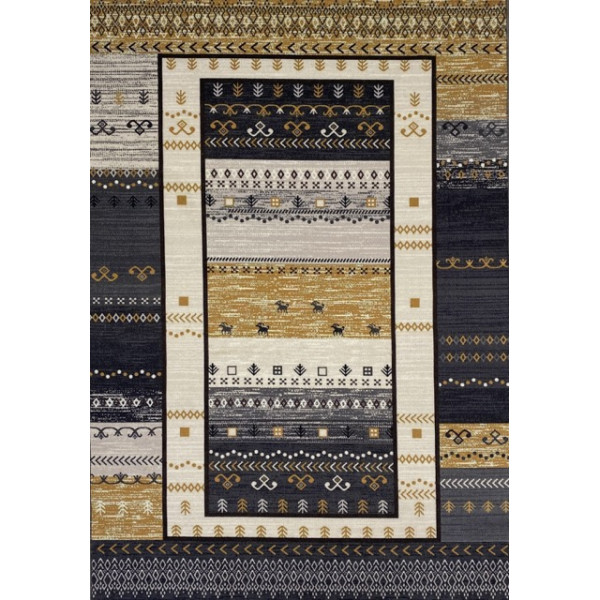 Карпет "GISSAR-С 335-81"; 200x300 см; прямой; серый;желтый