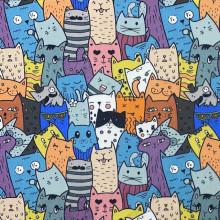 Ковролин "203_6700_CATS"; 300 см; разноцветный