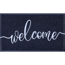 Грязезащитный коврик "PVC PRINT WELCOME 001 BLACK"; 45x75 см; черный; прямой
