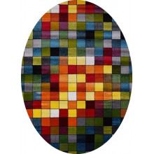 Ковер "Фэнси 20719_22088_o"; 200x300 см; зеленый;красный;желтый; овал