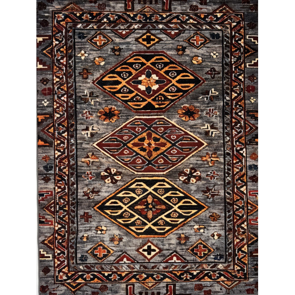 Карпет "GISSAR-С 307-81"; 125x180 см; прямой; красный;серый