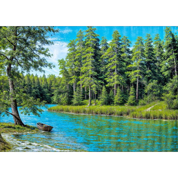Карпет "NATURE 429-41"; 200x400 см; прямой; зеленый;синий