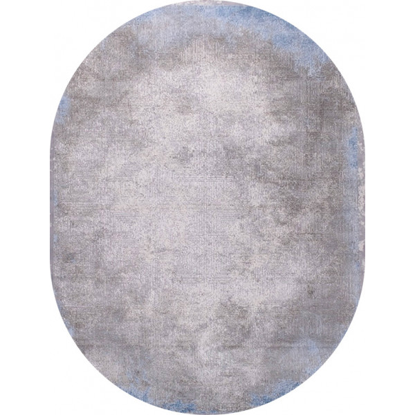 Ковер "KALAHARI 9738 L.GREY / L.BLUE"; 80x150 см; серый;синий; овал