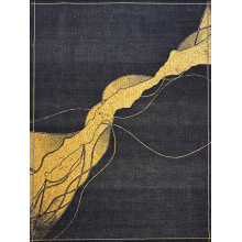 Карпет "GISSAR-С 374-71"; 125x180 см; прямой; черный;золотистый