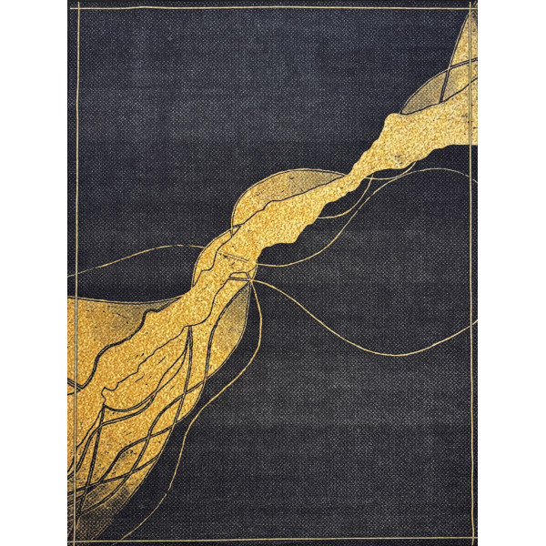 Карпет "GISSAR-С 374-71"; 125x180 см; прямой; черный;золотистый