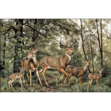 Карпет "NATURE 441-81"; 200x400 см; прямой; коричневый;зеленый