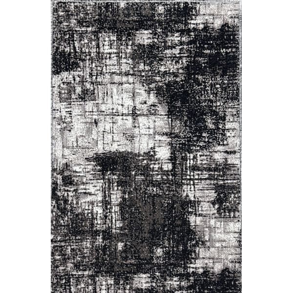 Палас "2498a5/100"; 190x500 см; серый;черный; прямой