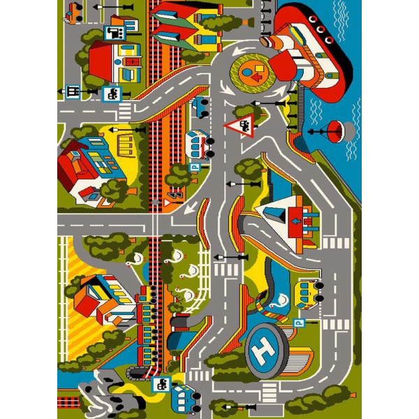 Ковер "Фэнси 20701_22066_n"; 250x350 см; зеленый;красный;желтый;синий; прямой