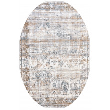 Ковер "BELLA 008A CREAM SHIRINK / BLUE FDY"; 140x200 см; ; овал