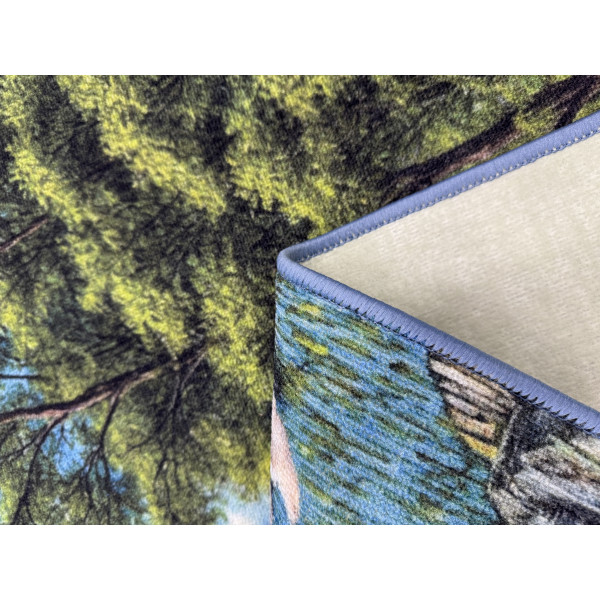 Карпет "NATURE 231-41"; 100x150 см; прямой; зеленый;синий