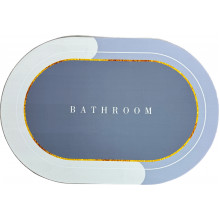 Коврик "DIATOM STYLE BR GREY"; 50x80 см; серый; овал