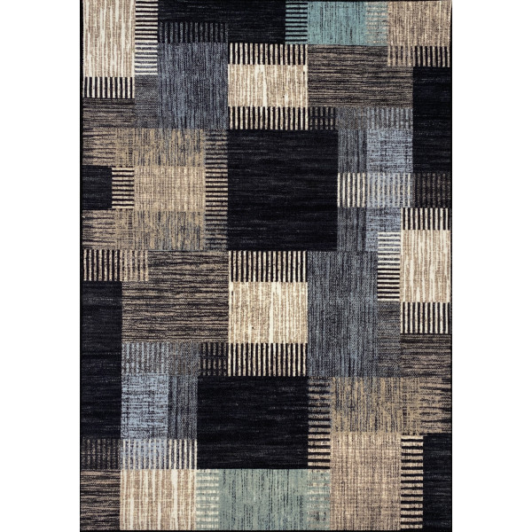 Карпет "GISSAR-С 329-71"; 125x180 см; прямой; черный;синий