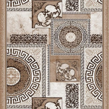 Дорожка "Лайла де Люкс 15840_10842_r"; 120 см; бежевый;коричневый