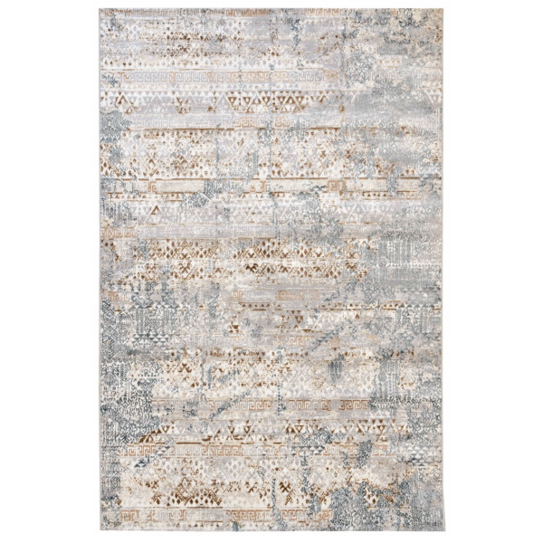 Ковер "BELLA 057A CREAM SHIRINK / BLUE FDY"; 140x200 см; ; прямой