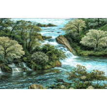 Карпет "NATURE 436-41"; 200x300 см; прямой; зеленый;синий