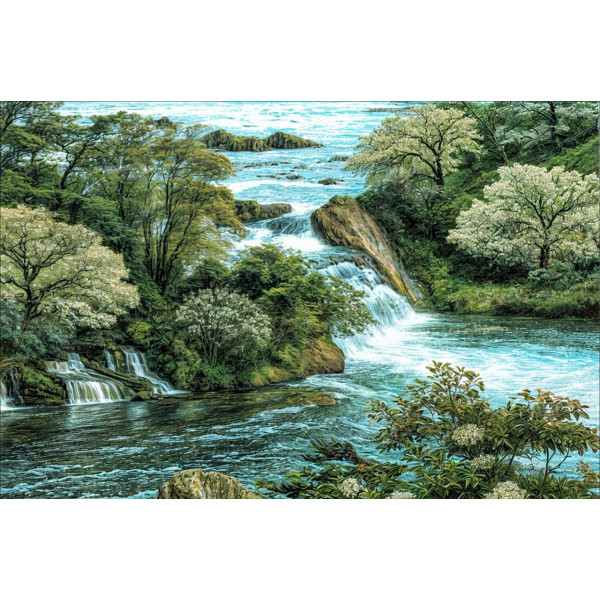 Карпет "NATURE 436-41"; 200x300 см; прямой; зеленый;синий