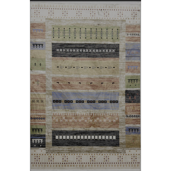 Ковер "DAHLIA 8650A CREAM/MULTI"; 160x230 см; оранжевый;зеленый;голубой; прямой